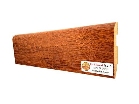 Плинтус МДФ TECKWOOD прямой Дуб Бренди 75х16х2150 Плинтус МДФ TECKWOOD прямой Дуб Бренди 75х16х2150